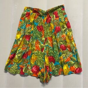 Vintage Melrose Options Women’s Shorts Flowy Casual Fruit Pattern 1990s 90s